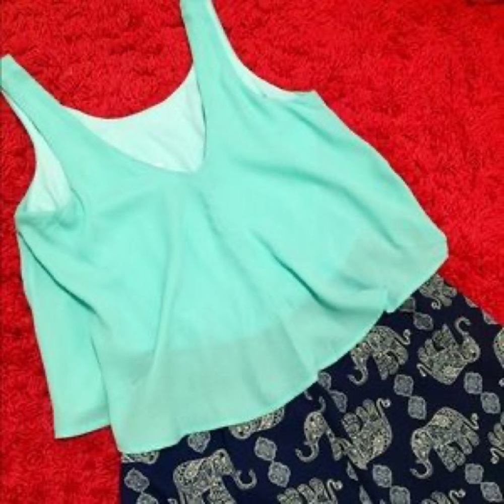 Teal/blue elephant romper